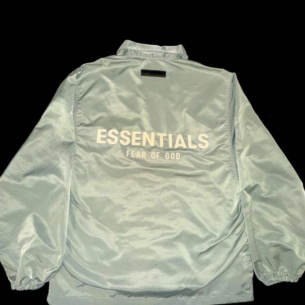 Fear Of God Essentials Coaches Jacket / SeaFoam